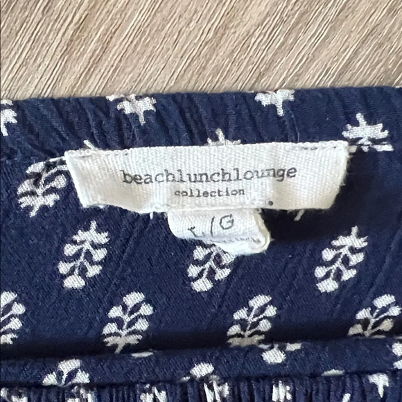 beachlunchlounge Navy Blue Floral Off-Shoulder Blouse - Picture 3 of 7